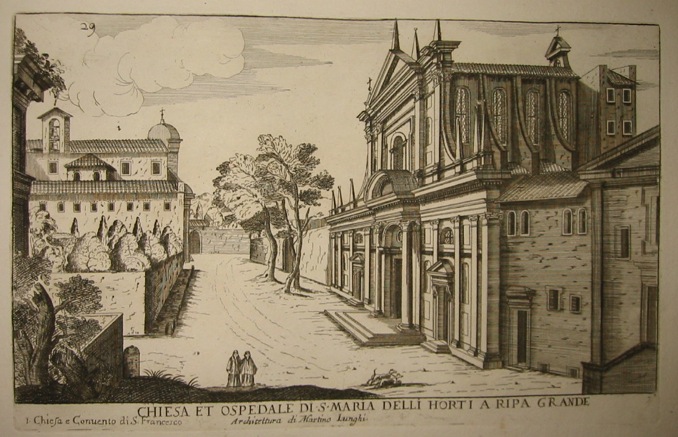 Falda Giovanni Battista (1643-1678) Chiesa et Ospedale di S. Maria delli Horti a Ripa grande 1773 Roma 